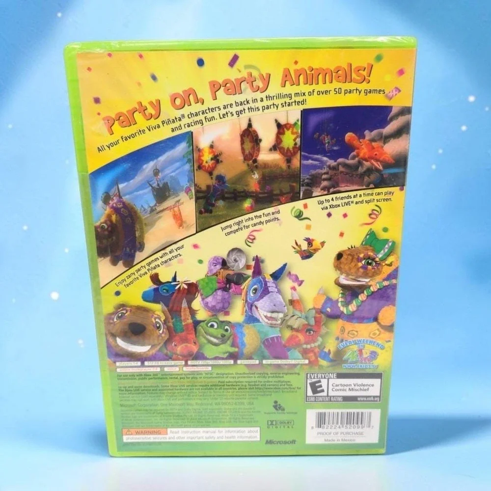 Viva Pinata Party Animal Xbox 360 Video Game Microsoft New Sealed Family Fun VTG